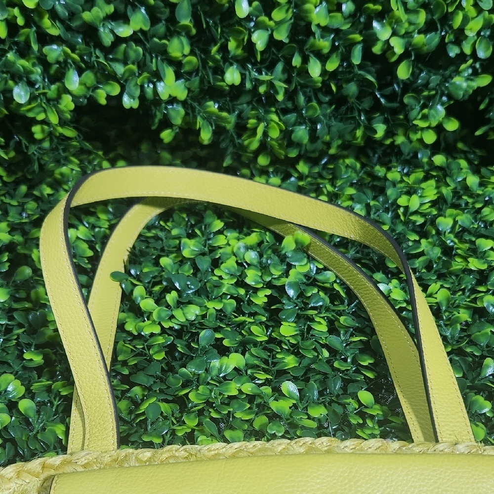 Yellow Woven Tote Bag - Picture 2 of 16